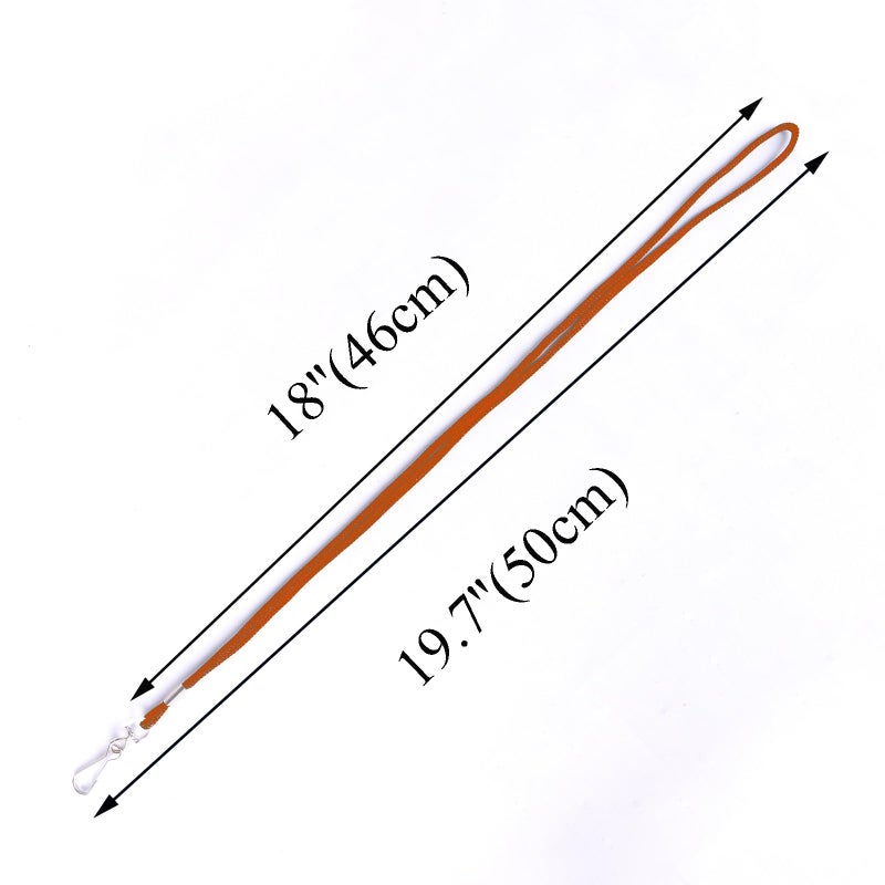 HOSL 100 Pack Orange Badge Lanyards Business Card Lanyards ID Card Employee Students Lanyards Round 36" With Swivel Hook - Image 3